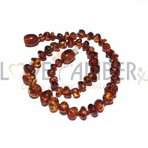 Child Brandy Snap Cognac Baltic Amber Necklace