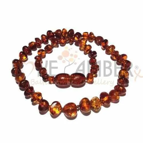 Child Brandy Snap Cognac Baltic Amber Necklace