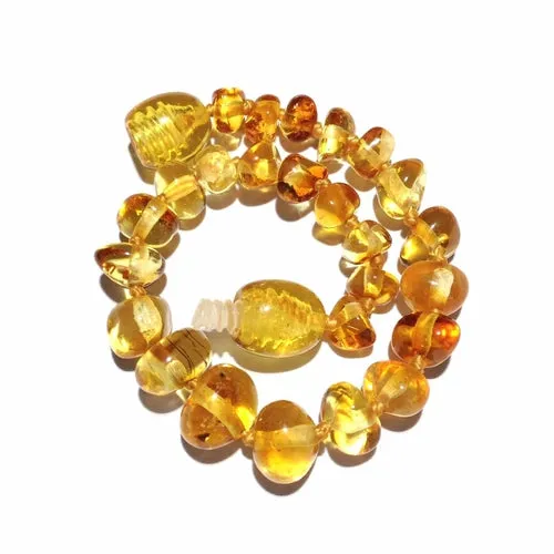 Child Honeypot Polished Honey Baltic Amber Anklet Bracelet