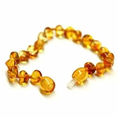 Child Honeypot Polished Honey Baltic Amber Anklet Bracelet