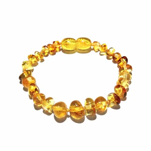 Child Honeypot Polished Honey Baltic Amber Anklet Bracelet