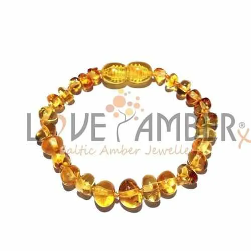 Child Honeypot Polished Honey Baltic Amber Anklet Bracelet