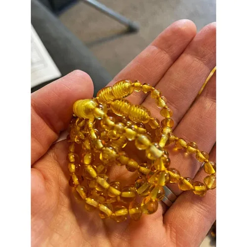 Child Honeypot Polished Honey Baltic Amber Anklet Bracelet