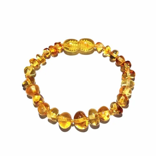 Child Honeypot Polished Honey Baltic Amber Anklet Bracelet
