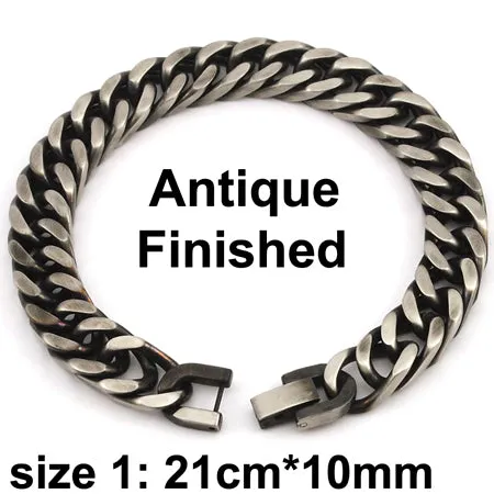 CHIMDOU Men Bracelet Silver Color / Gold Color Black Stainless Steel Bracelet & Bangle Male Accessory Hip Hop Party Rock Jewelry