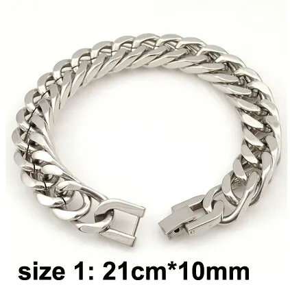 CHIMDOU Men Bracelet Silver Color / Gold Color Black Stainless Steel Bracelet & Bangle Male Accessory Hip Hop Party Rock Jewelry
