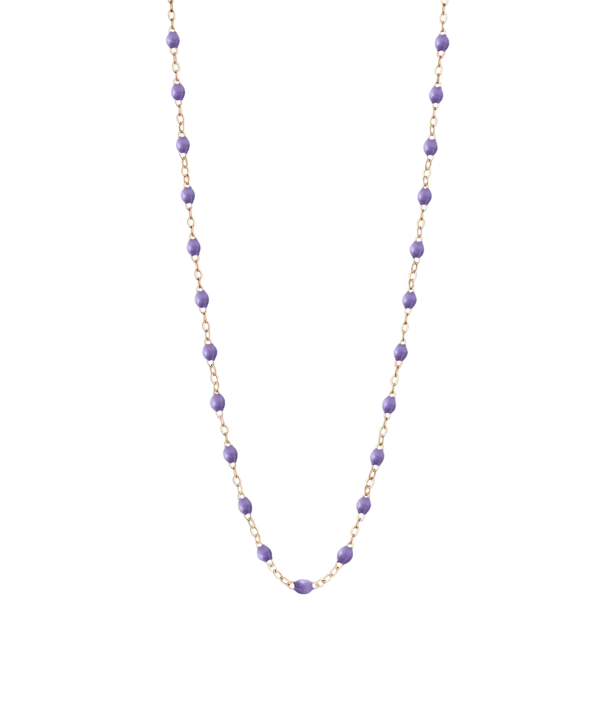 Classic Gigi 17cm Necklace in 18K Yellow Gold Mauve