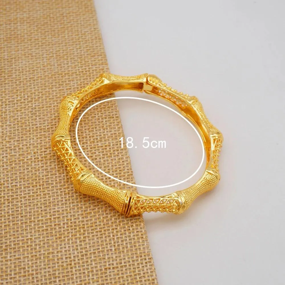 Classic Nicely Bracelet High Quality Gold Plated 65MM Fashion Wedding Bangle Women Birthday Gift With Box -S4887026