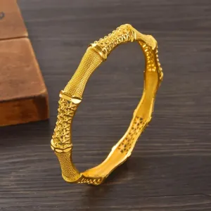 Classic Nicely Bracelet High Quality Gold Plated 65MM Fashion Wedding Bangle Women Birthday Gift With Box -S4887026