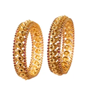 Classic Peacock Statement Antique Bangles