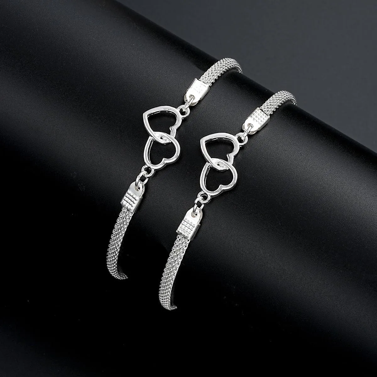 Cross Heart Butterfly Anklets - Silver Waterproof Diamond Rhinestone for Women, Large Plus Size for Big Ankles