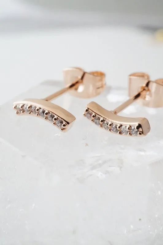 Crystal Arc Earrings