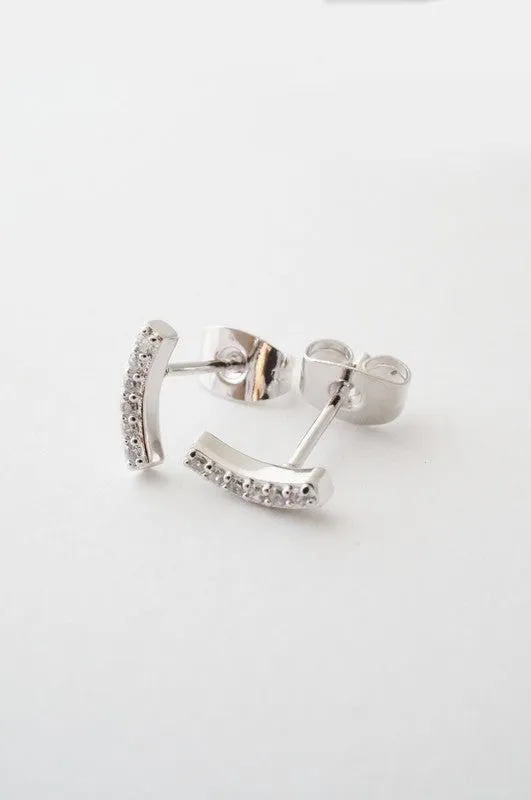 Crystal Arc Earrings