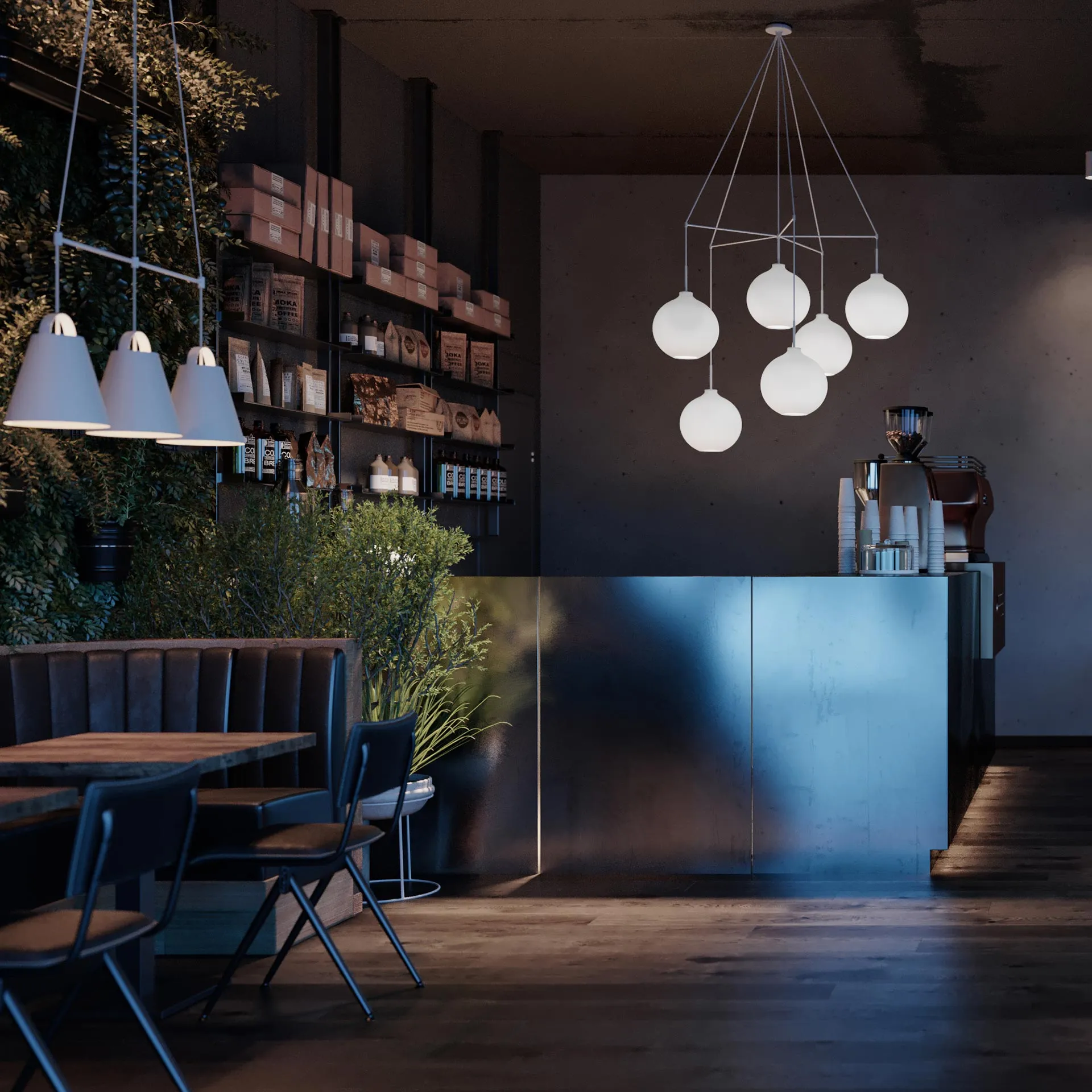 Dependant 5-Linear Suspension System by Louis Poulsen