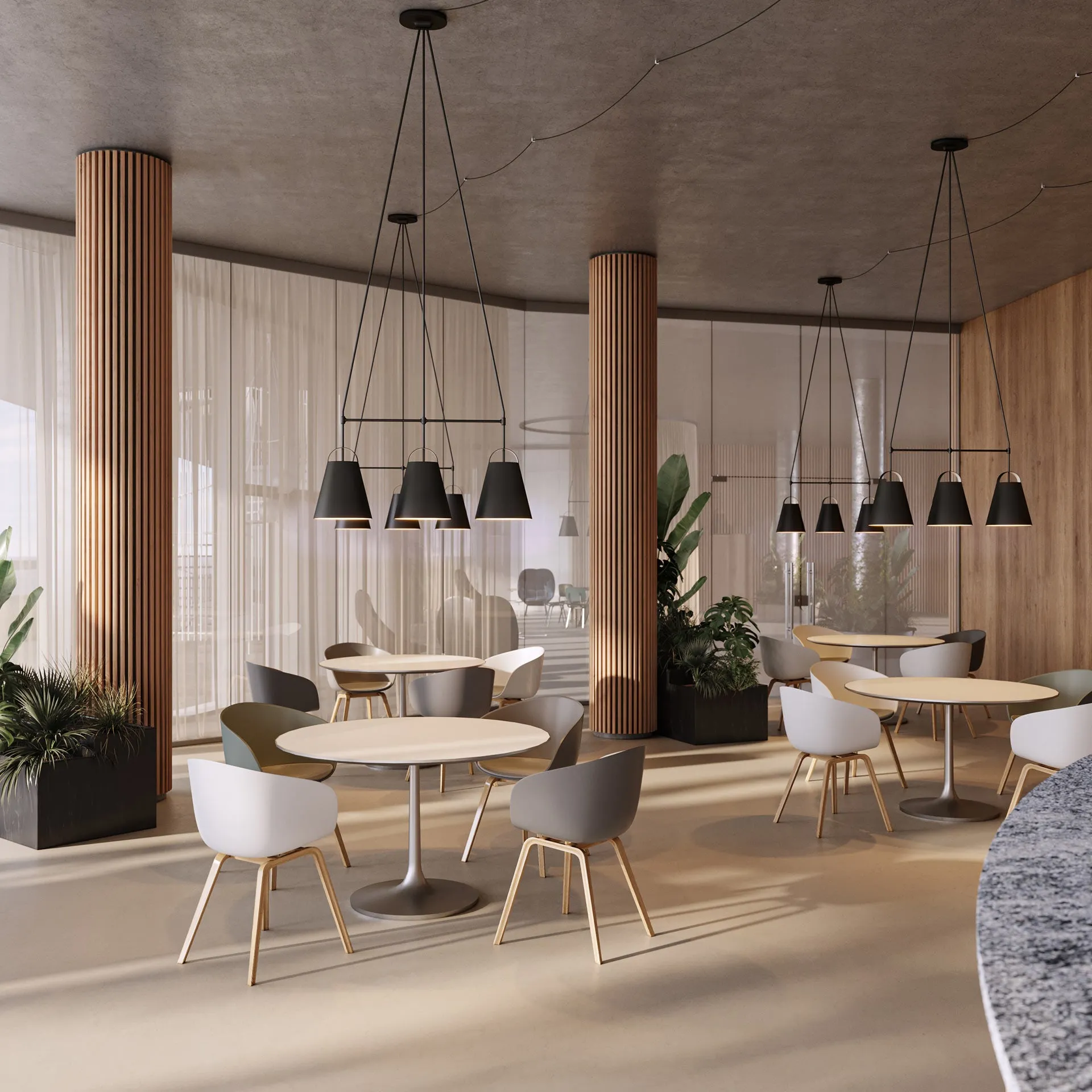 Dependant 5-Linear Suspension System by Louis Poulsen