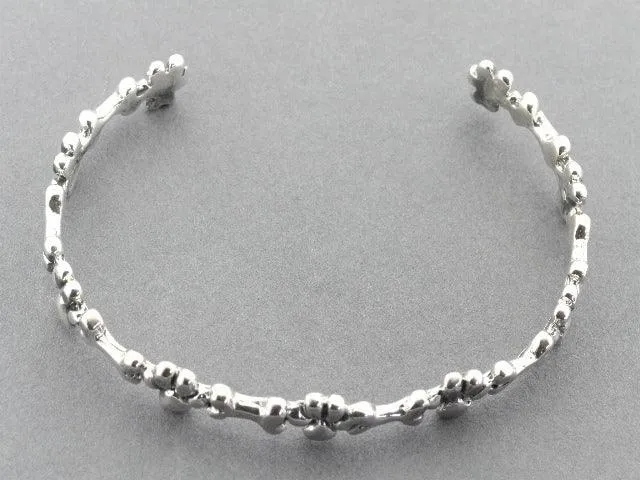 dog & bone cuff - sterling silver