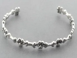 dog & bone cuff - sterling silver