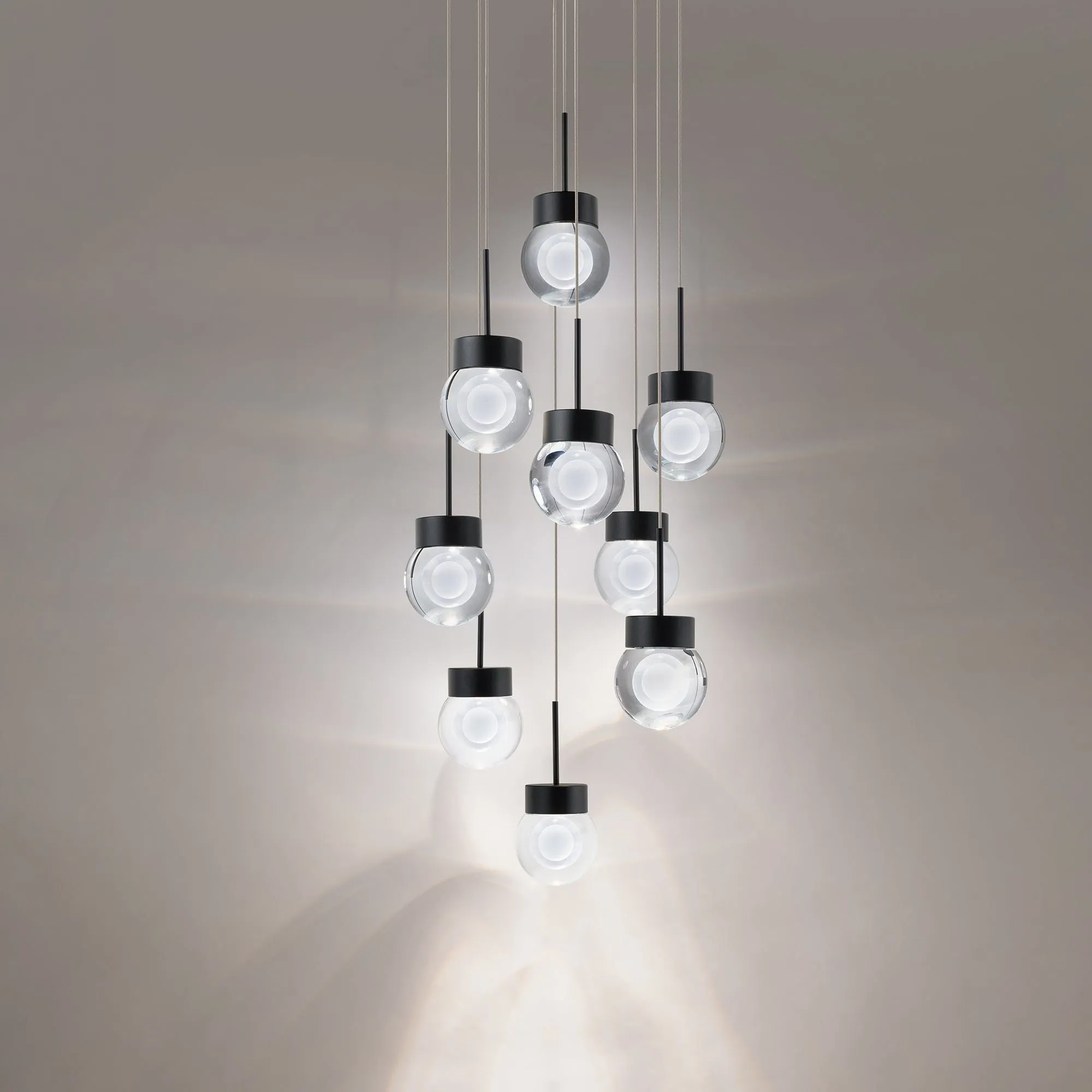 Double Bubble 9-Light 17" LED Round Multi Pendant