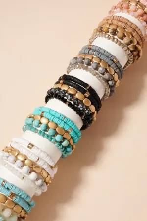 Emberly Mix Bead Bracelet Stack (5 Bracelet Set)