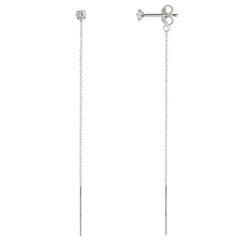 Emma Sterling Silver Earrings plated in Rhodium