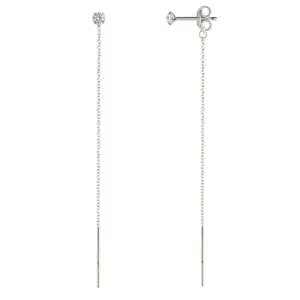 Emma Sterling Silver Earrings plated in Rhodium