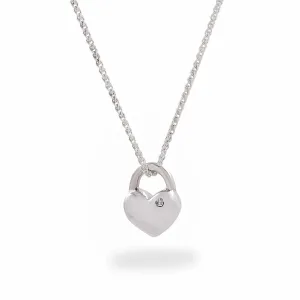 Eternal Heart Diamond Set Silver Necklace