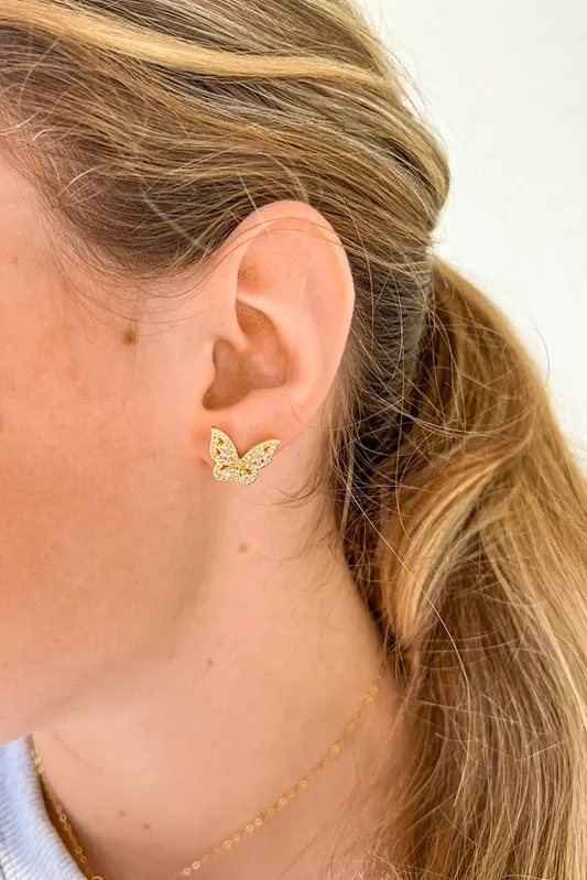 Fly Away With Me Butterfly Studs