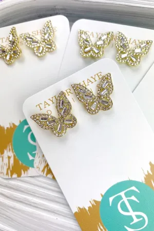 Fly Away With Me Butterfly Studs