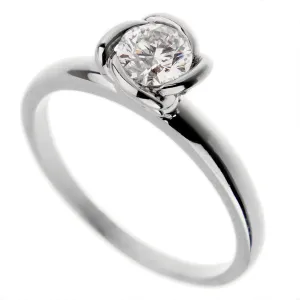 Fred of Paris Fleur Celeste Platinum .51ct Diamond Engagement Ring Sz 5 3/4