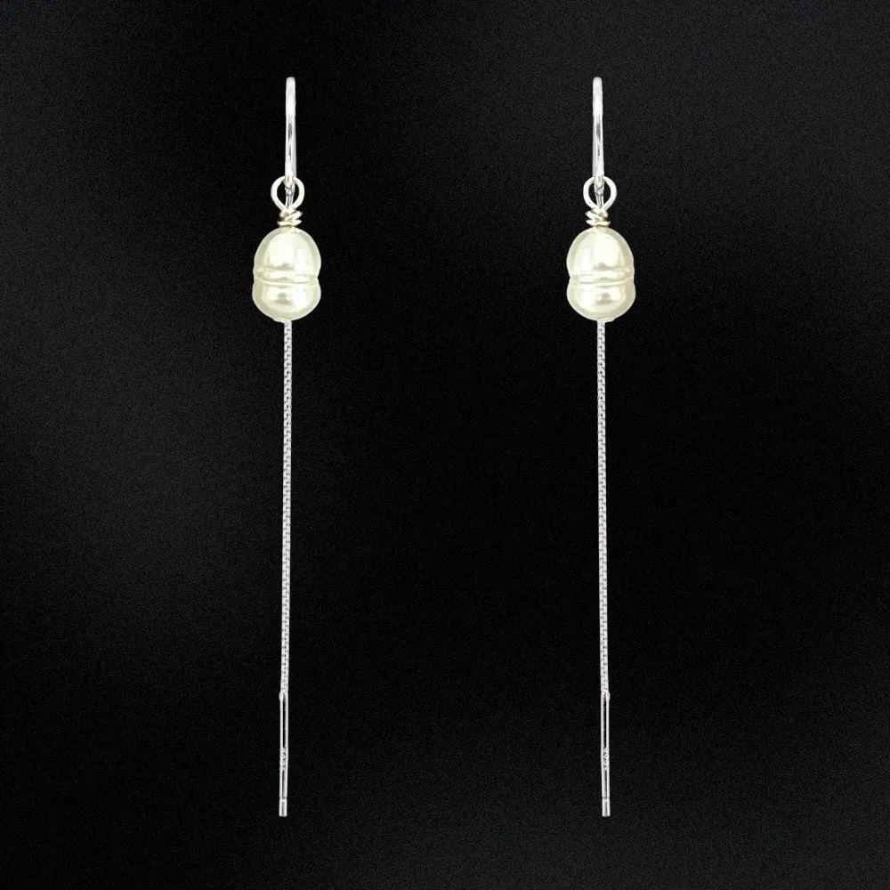 Freshwater Pearl Threader Earrings