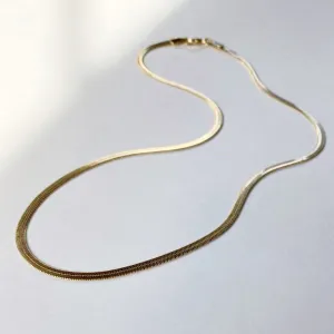 Freya Necklace | Herringbone Chain Necklace