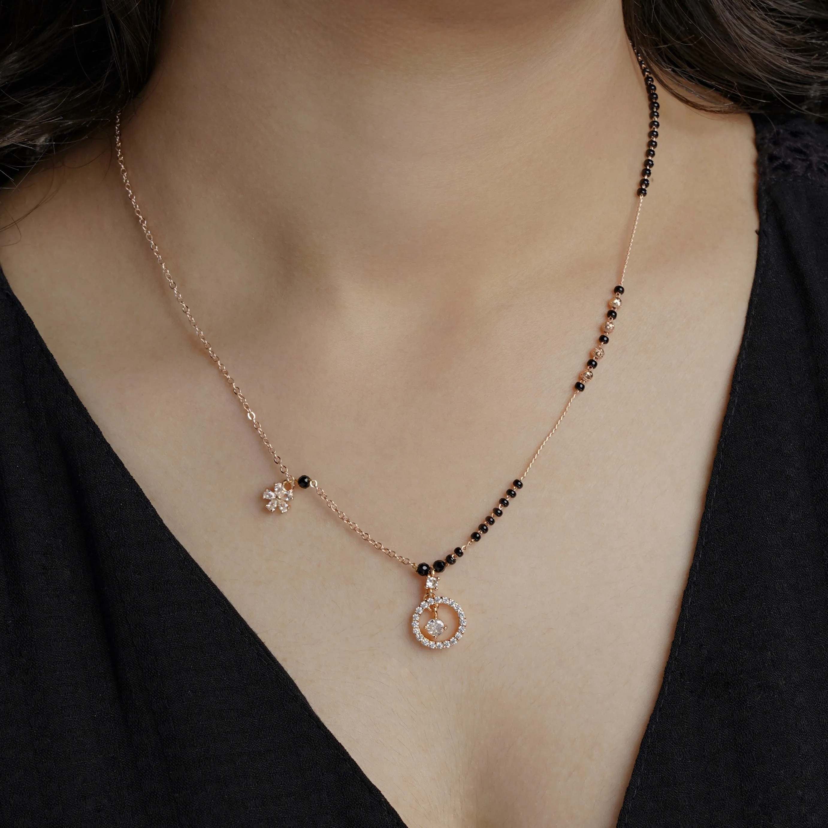 Geneva Rosegold Plated Mangalsutra