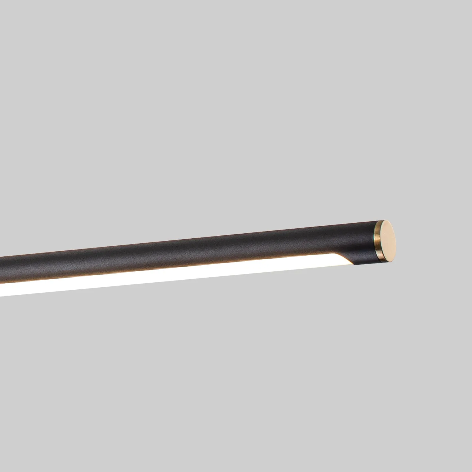 Glowlings 3-Light Minimalist 48"Wide Matte Black LED Linear Pendant Light Island Light