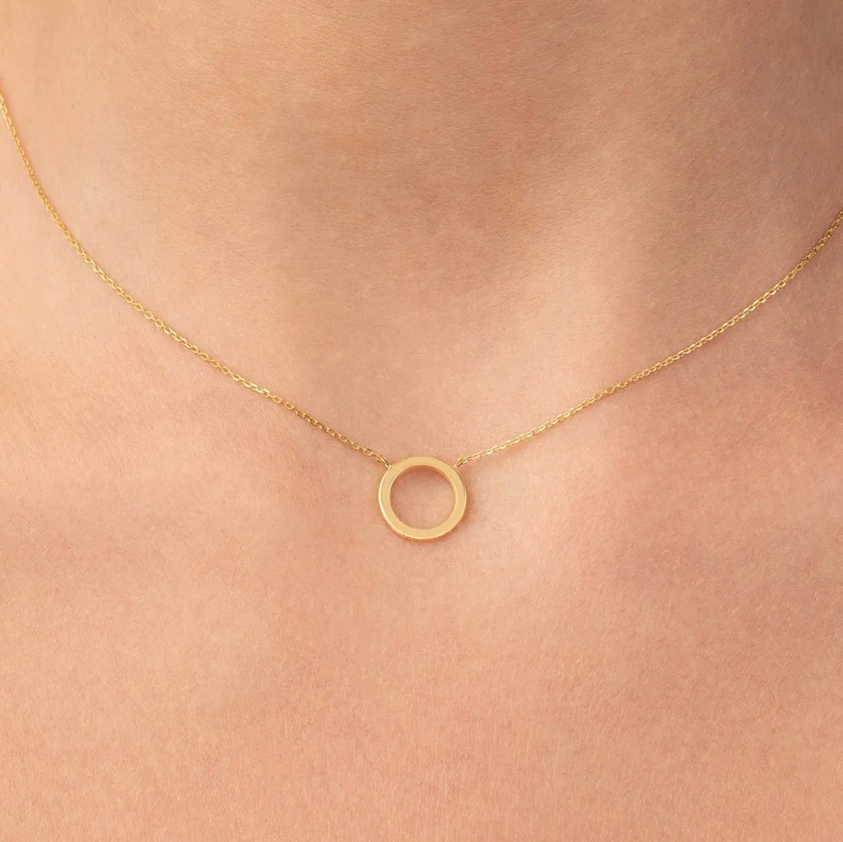 Gold Circle Necklace