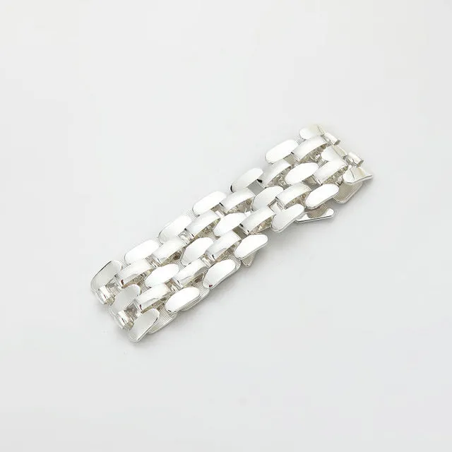 Gold Color Stainless Steel Hollow Out Punk Bracelet And Bangles Fashion Jewelry Men And Women