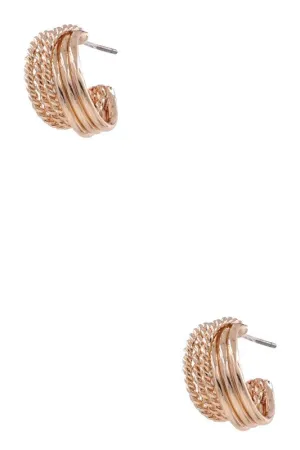 Gold Rope Layer Earrings