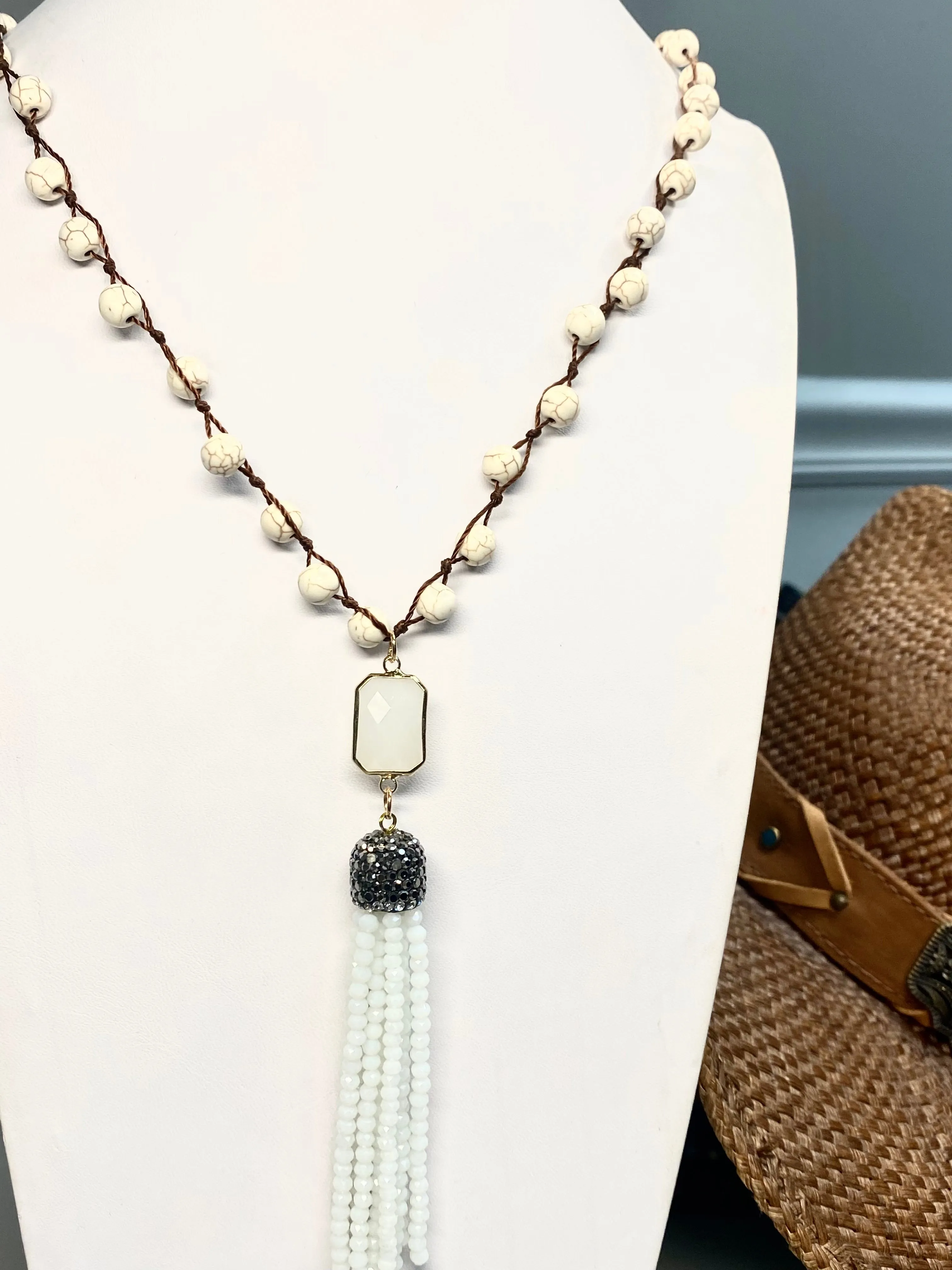 Hand Knotted 36 Inch Tassel Necklace