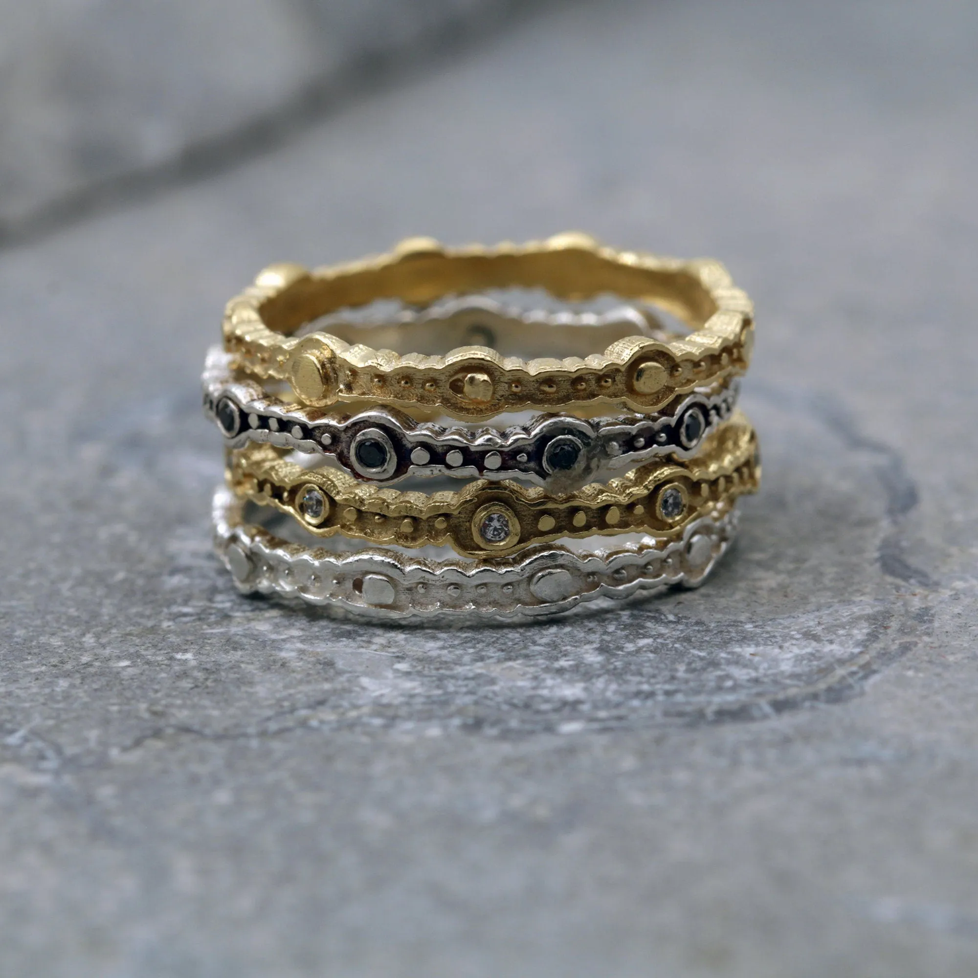 Handmade Rings,Boho Rings,Stacking Ring,Cute Rings for Women,Sterling Silver Ring,Black Diamond Ring,Unique Rings,Promise Ring,Gift for Her