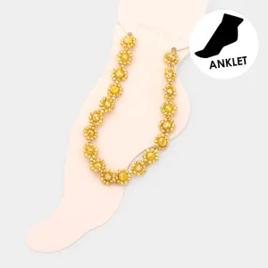 iLLASPARKZ Flower Faceted Beaded Anklet
