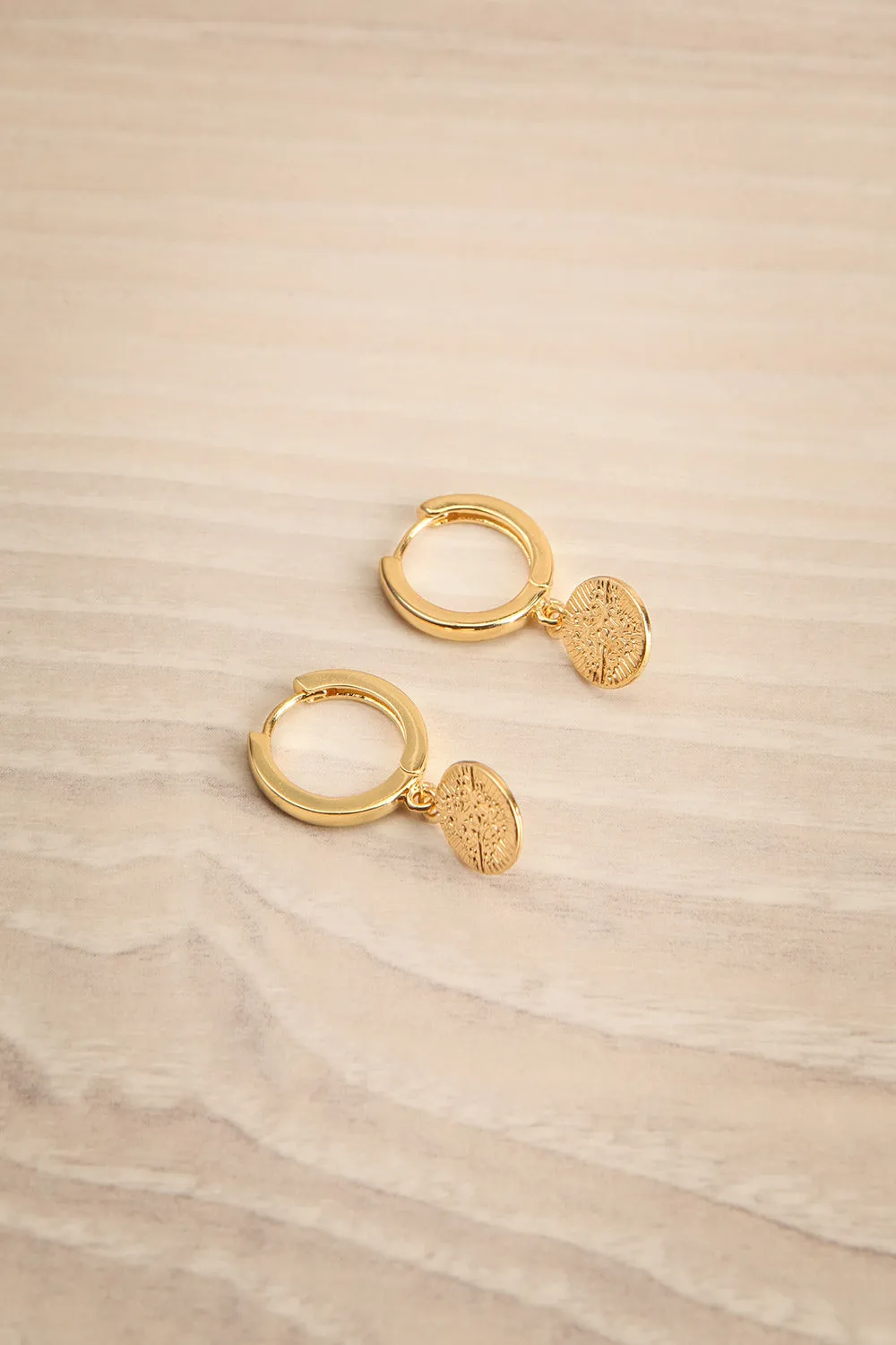 Jouvence Gold | Hoop Earrings w/ North Star Pendant