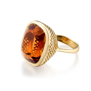 Large Madeira Citrine Ring