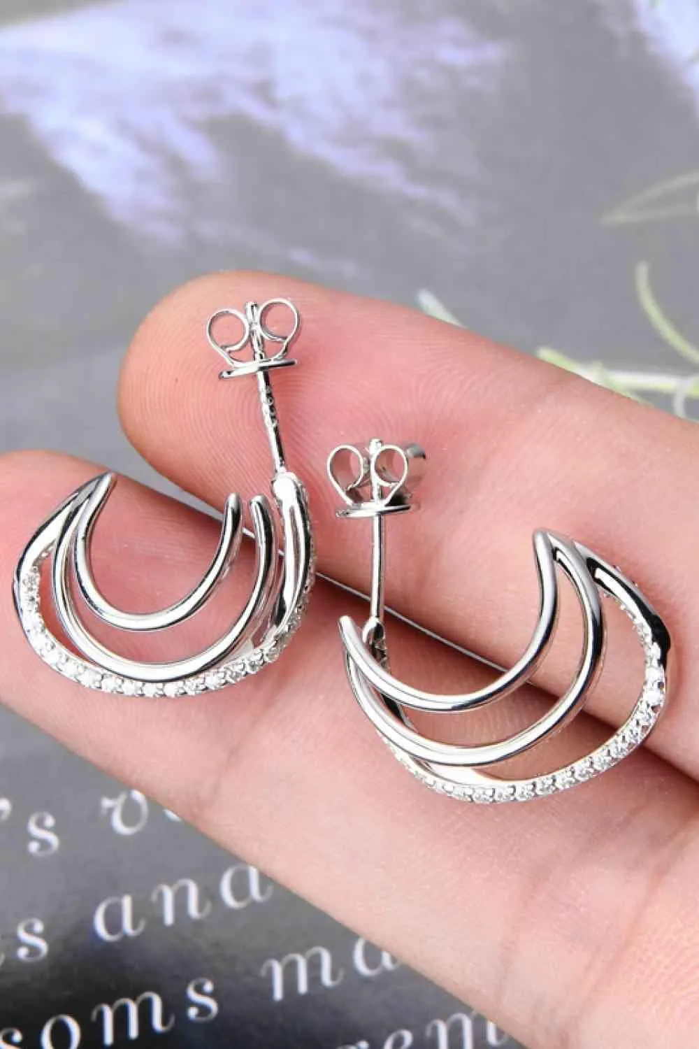 Layered Elegance Moissanite Huggie Earrings