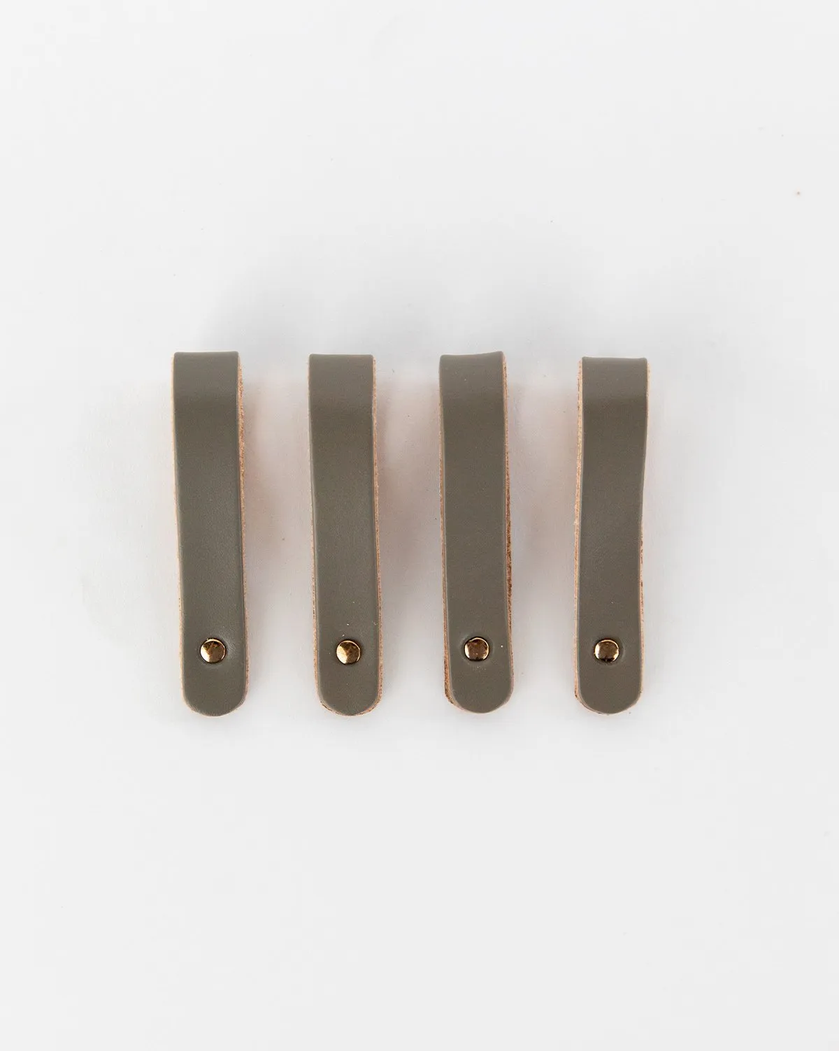 Leather & Brass Napkin Rings (Set of 4)