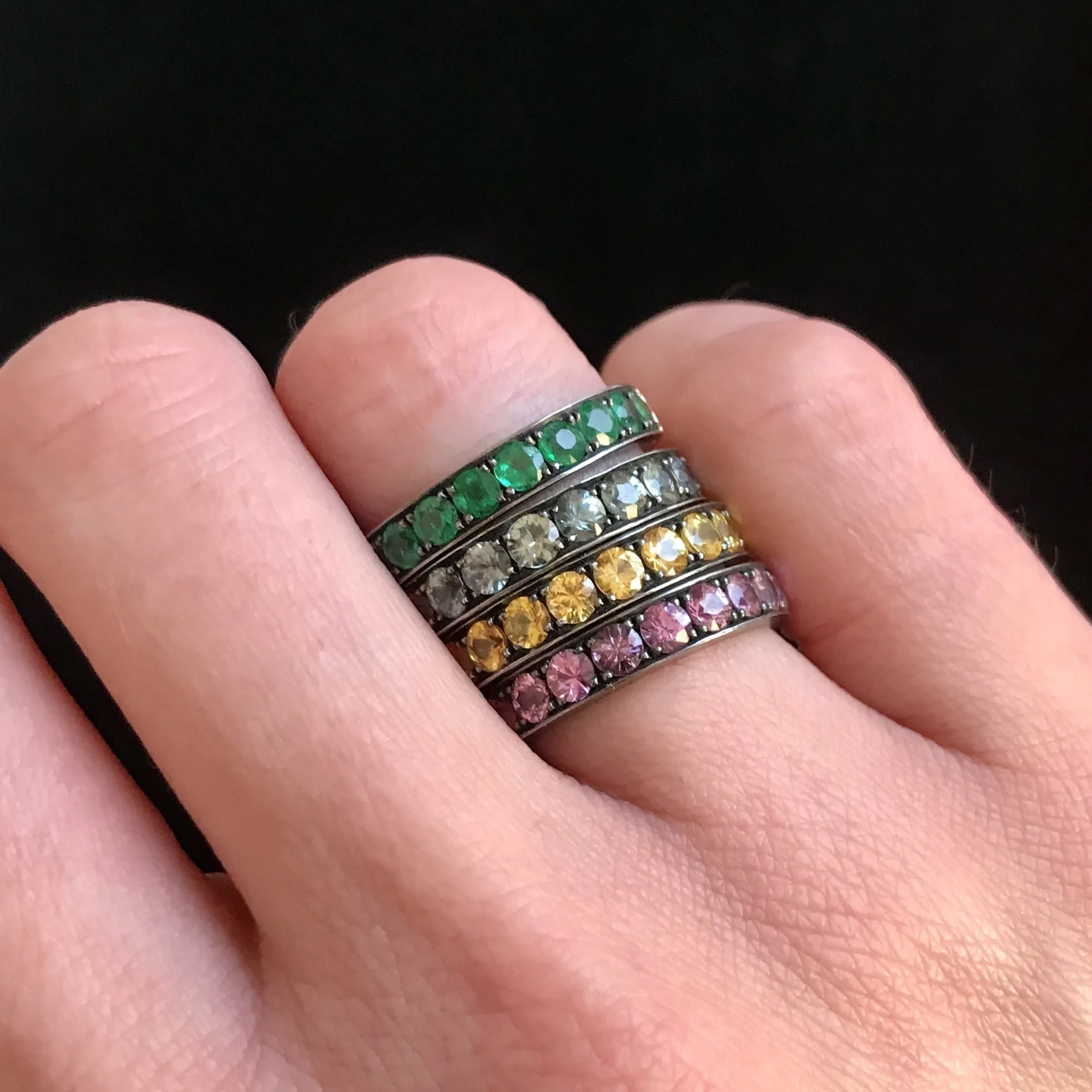 Light Pink Sapphire Stacker Band