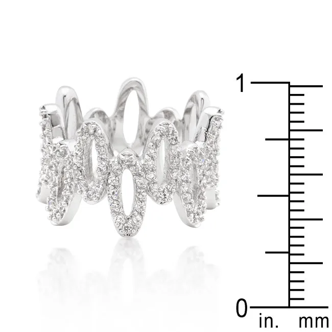 LOVCIA Signature Chic Elegant Oval Pave Cubic Zirconia Ring