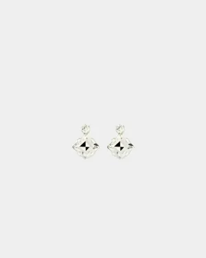 Lucy & Zoe Drop Square Cut Crystal Earring