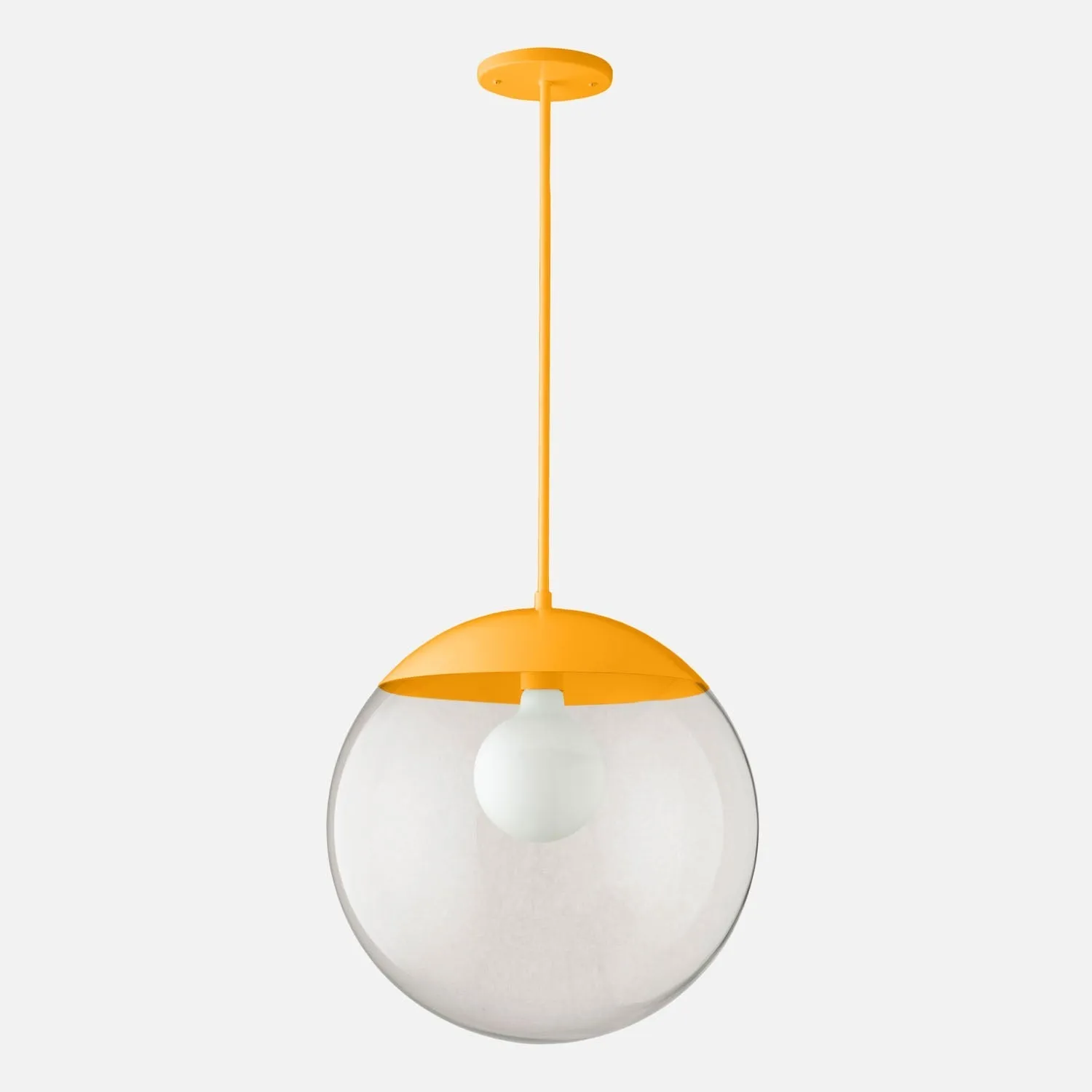 Luna Rod Pendant with 16" Clear Shade