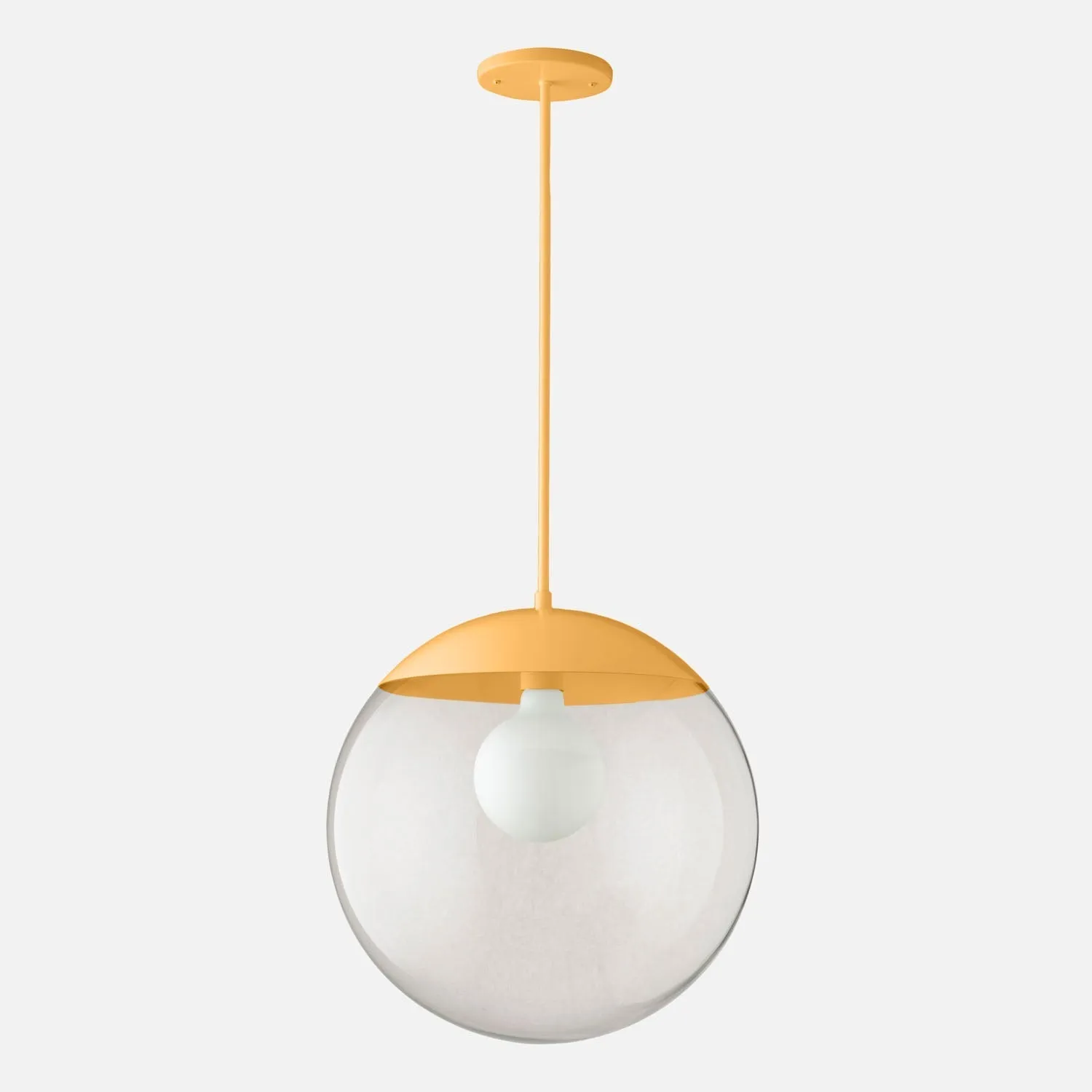 Luna Rod Pendant with 16" Clear Shade