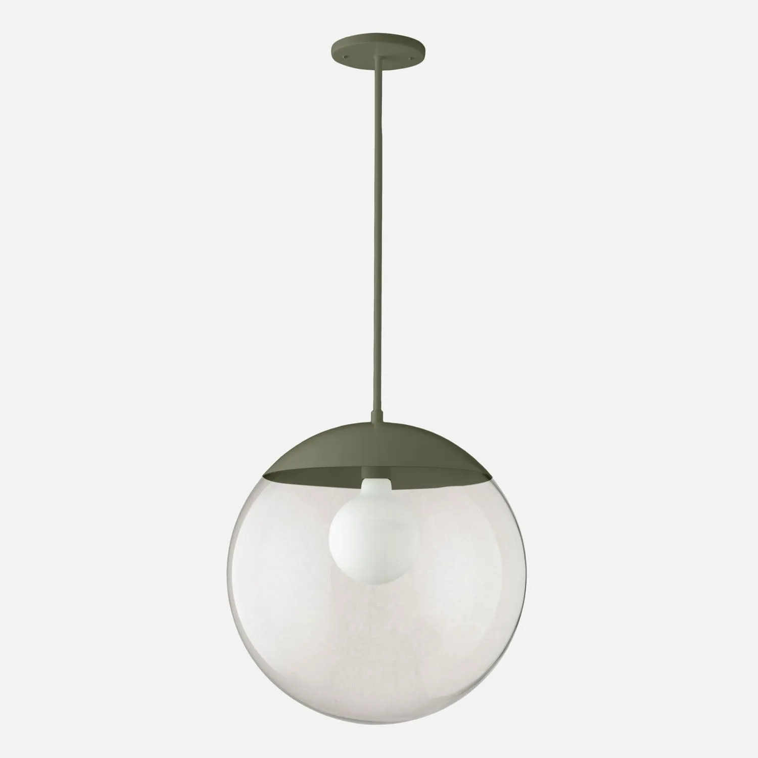 Luna Rod Pendant with 16" Clear Shade