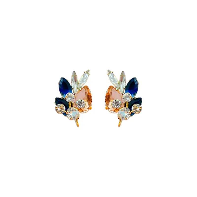 Luxurious Droplet Droplet Leaf Alloy Electroplating Earrings